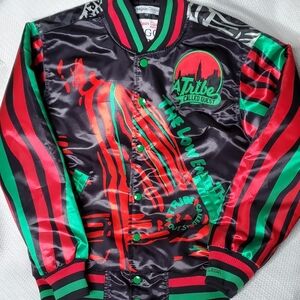 Kids Bomber Jacket - Black, Red, and Green